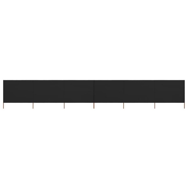 Berkfield 6-panel Wind Screen Fabric 800x80 cm Black