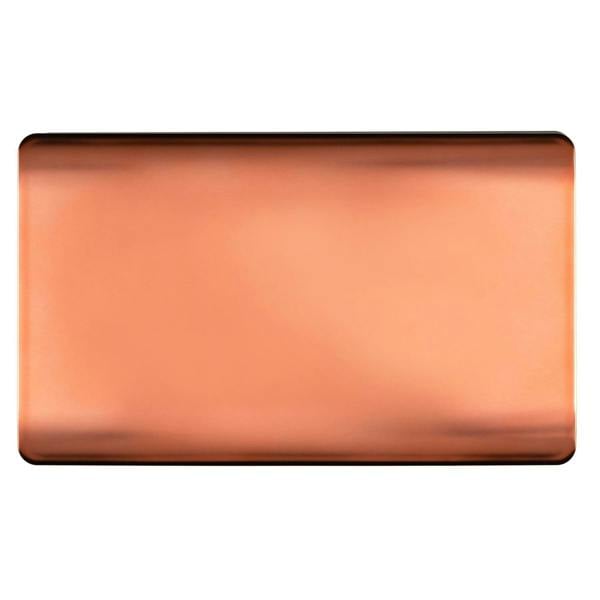 Trendi Switch Double Blanking Plate in Copper