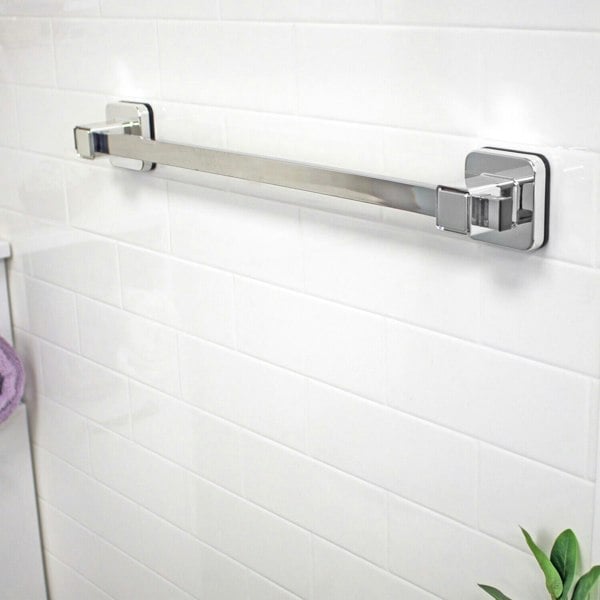 Showerdrape Pushloc 540mm Stainless Steel Suction Wall Mounted Towel Rail