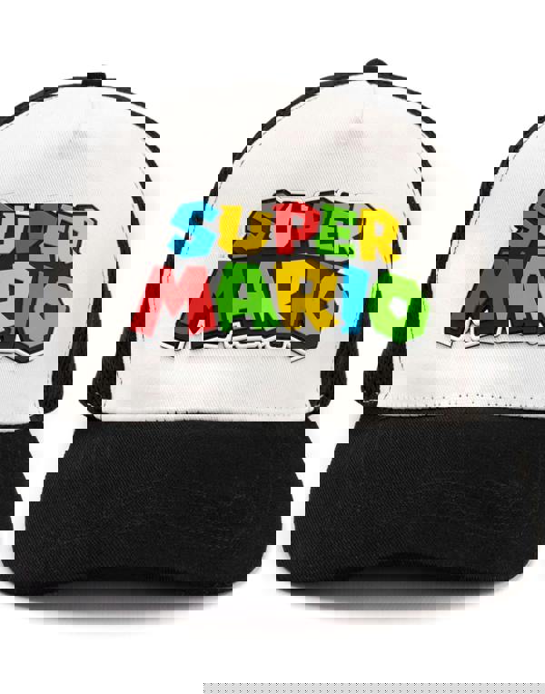Nintendo Boys Black Super Mario Logo Adjustable Flat Cap (One Size)