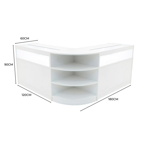 Monstershop Theseus LED Shop Counter Set LM60 & 2 x B1200 - White