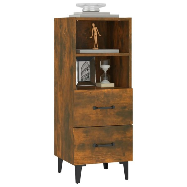 Berkfield Sideboard Smoked Oak 34.5x34x90 cm Engineered Wood