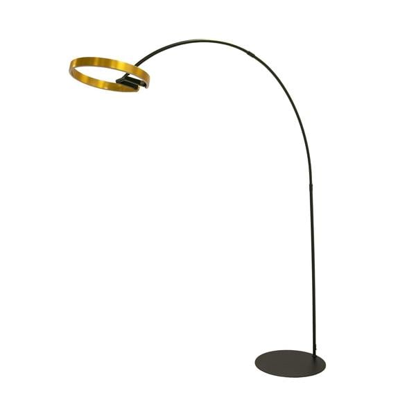 Angel Cerdá Floor lamp in polished gold steel and black steel 8097