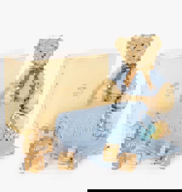 The Baby Gifting Company Milestone Snuggles Personalised Baby Gift Set