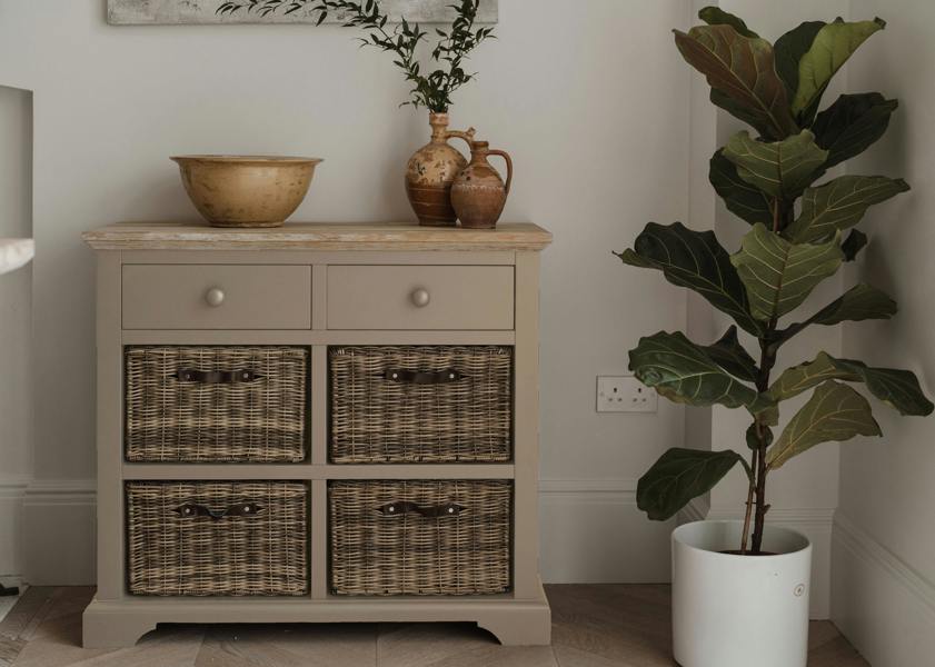Statement Furniture Florence Sideboard with 2 Drawers and Removable Storage Baskets