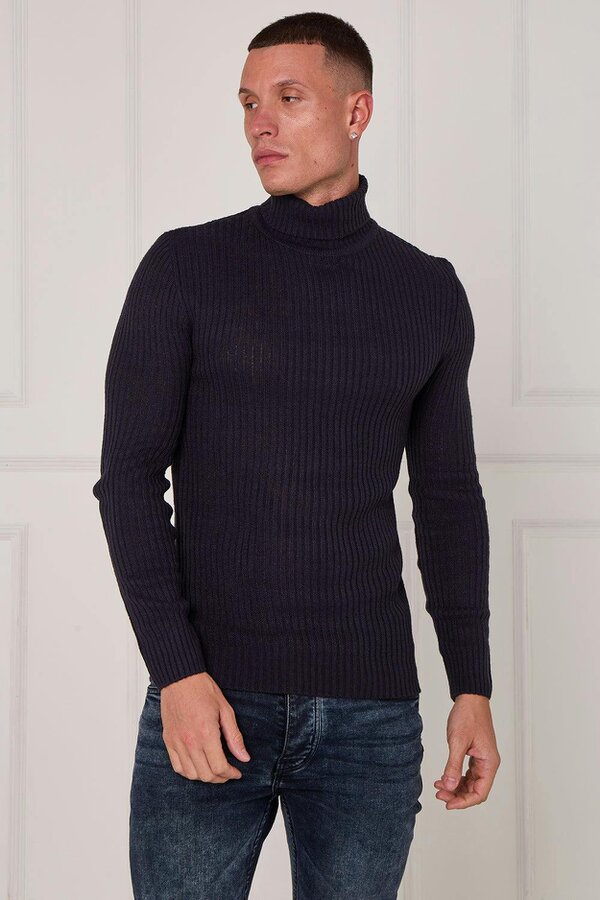 Men’s Ribbed Turtleneck Jumper