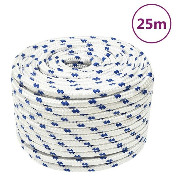 Berkfield Boat Rope White 14 mm 25 m Polypropylene