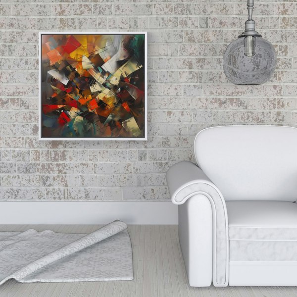 Warren Reed Dynamic Chaos: Energy Unleashed Framed Canvas