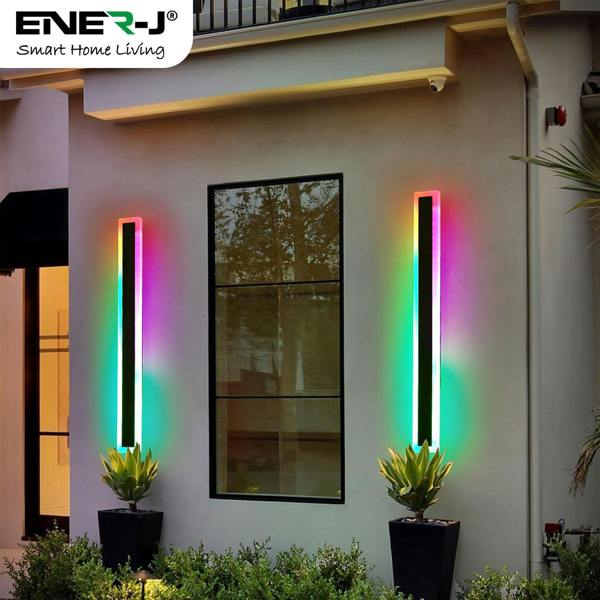 Ener-J 60cm Outdoor LED Wall Light – 12W RGB Colour Changing – IP65