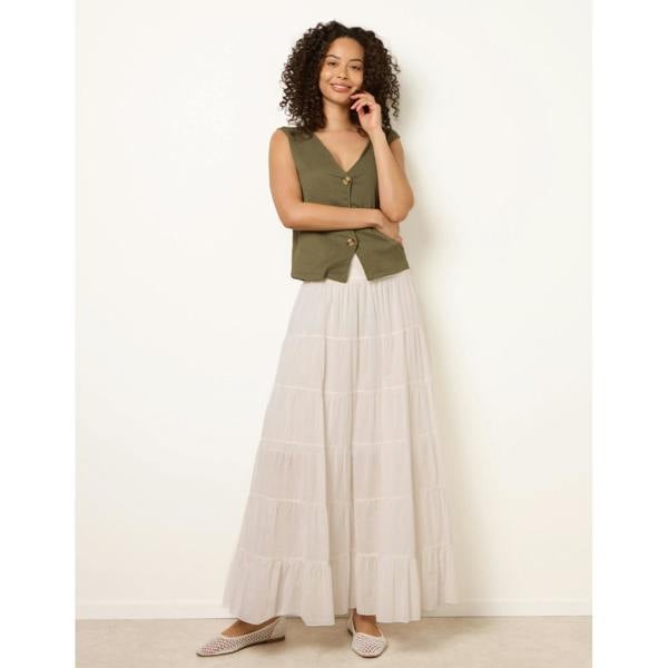Blue Vanilla Jersey Band Tiered Skirt