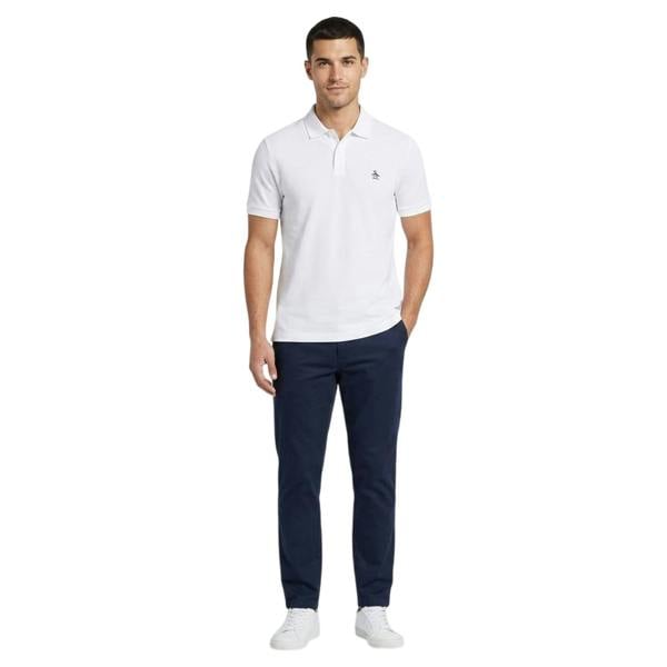 Original Penguin Mens Embroidered Logo Polo Shirt - White - 