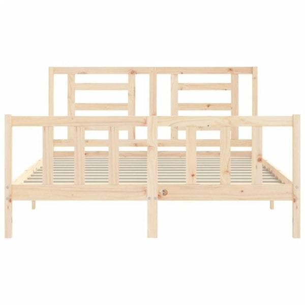 Berkfield Bed Frame with Headboard 160x200 cm Solid Wood