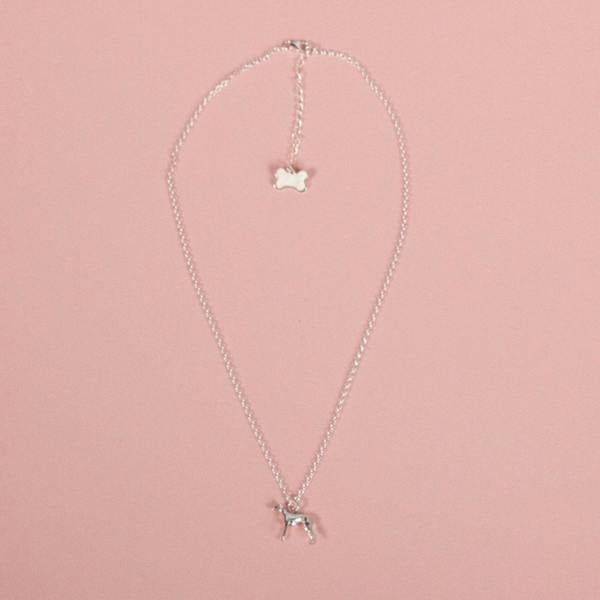 Whippet Silver Necklace - Personalised - MYLEE London