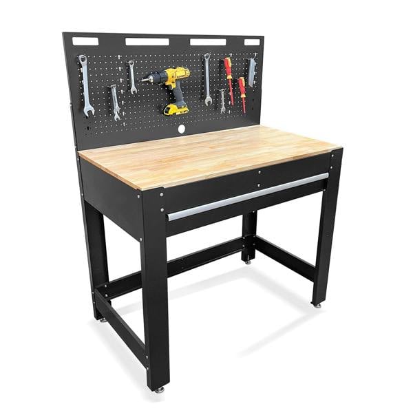 Phoenix Safe Phoenix TW4501B Premium Tool Workbench with rubber wood work surface
