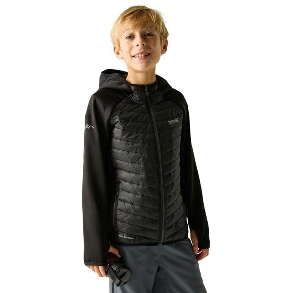 Regatta Childrens/Kids Andreson Hybrid Padded Jacket - Black/Seal Grey