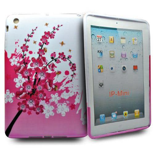 Phonedirectonline - Pink lilies flower design silicone gel case cover for Apple ipad mini