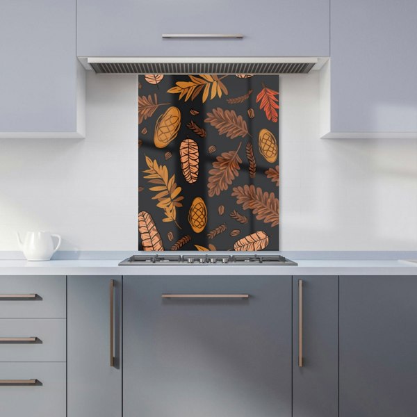 Warren Reed - Designer Autumn Leaves And Pinecones Kitchen Splashback