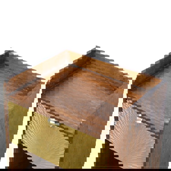 Artisan Furniture Solid Wood Manila Gold One Drawer Bedside