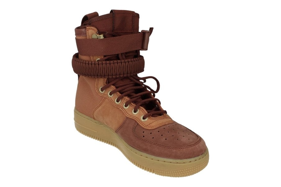 Nike Sf Af1 PRM Mens Hi Top Trainers Aq0118  200 - Dark Russet Pueblo Brown 200 - Photo 3