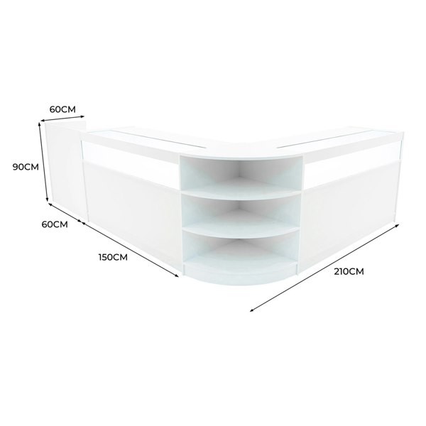 Monstershop Sagittarius LED Shop Counter Set LM60, TB60 & 2 x B1500 - White