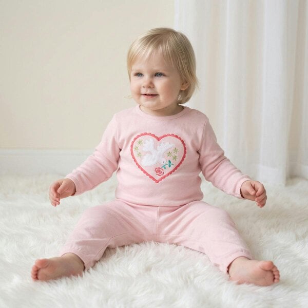 Mini Cuddles Heart Top & Joggers (Pink)