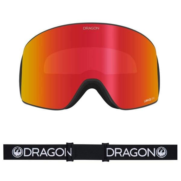 Dragon SLAIN MAG CYL - Black with Lumalens Red Ionized & Lumalens Light Rose Lens