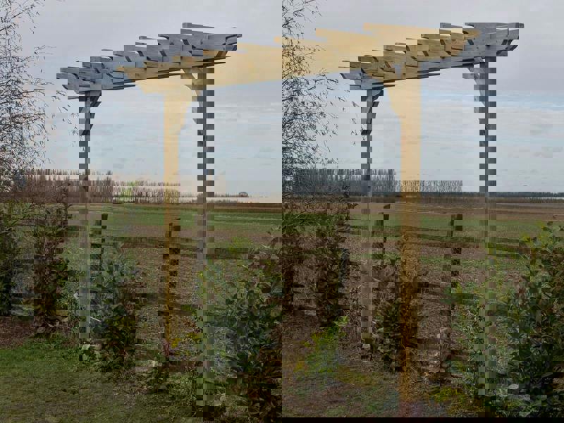 Arbor Garden Solutions Sculpted Double Beam Pergola, Plant Climbing Arbour - Sculpted brace