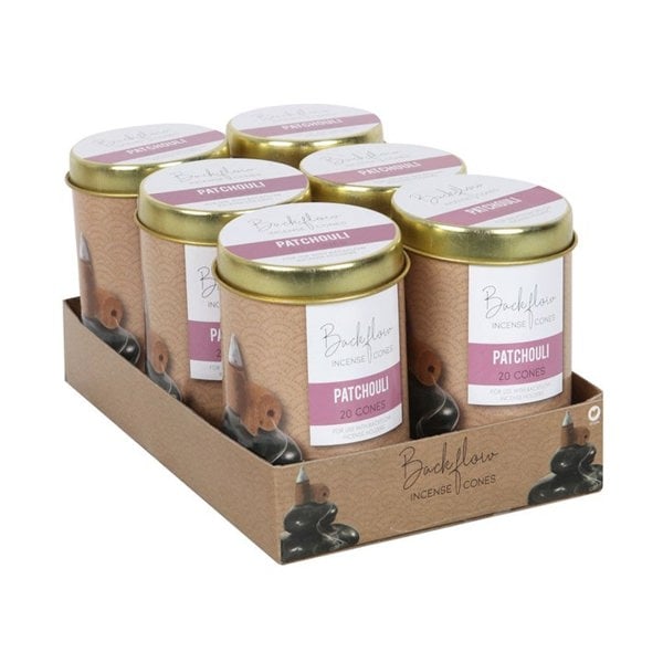 Serano 6 Tins of  Elements Patchouli Jumbo Backflow Cones