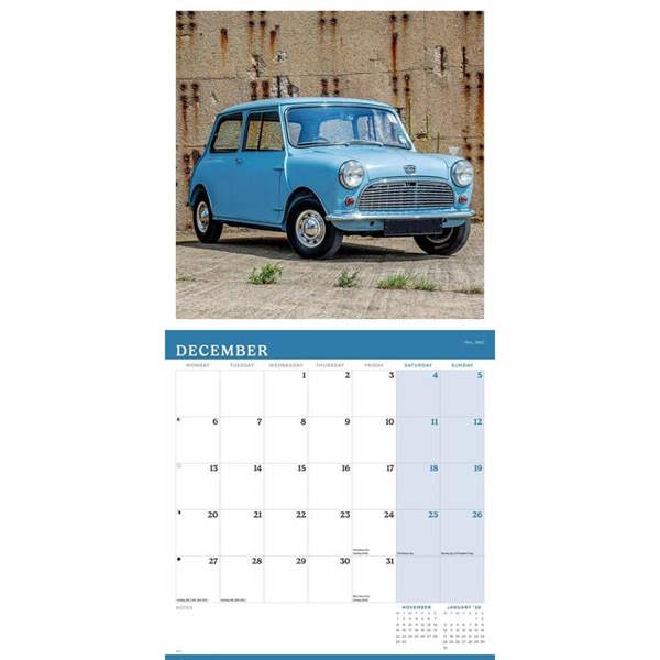 Classic British Cars Calendar 2027, Wall Calendars, Month To View, Transport, Gift