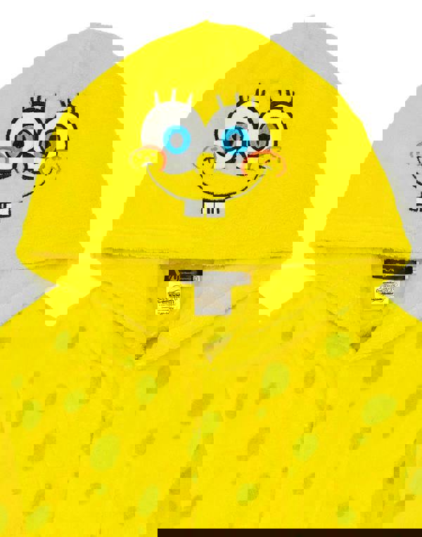 SpongeBob SquarePants Unisex Kids Yellow Spongebob Squarepants Novelty Face Hood Bathrobe