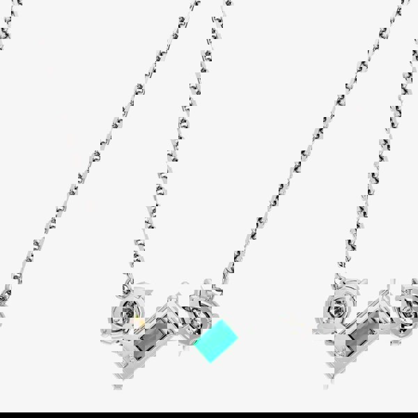 Swarovski Mesmera Green Mixed Cuts Rhodium Plated Necklace 5668278