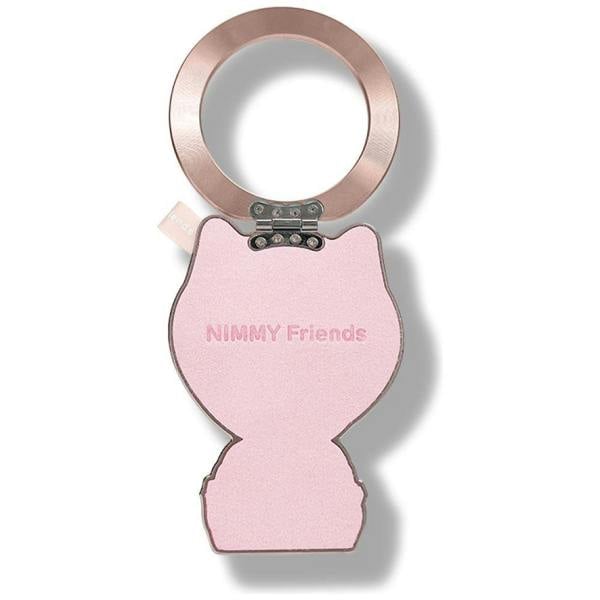 Nimmy Friends Nimmy Cool & Cute 2.0 White Rich & Beauty Cat Embroidery Magnetic Stand with MagSafe Pink - N-KM-BSZJ-04
