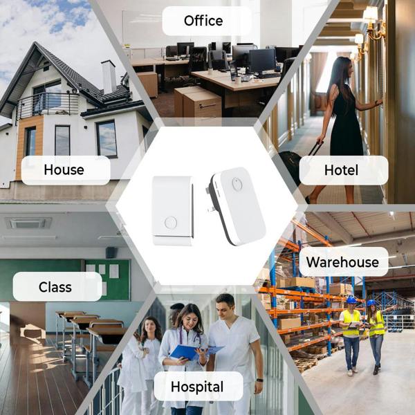 ENER-J Self-Powered Wireless Kinetic Door Bell with Plug in Chime