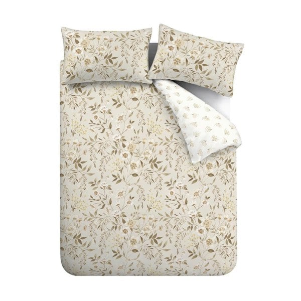 Catherine Lansfield Isadora Floral Natural Duvet Cover Set