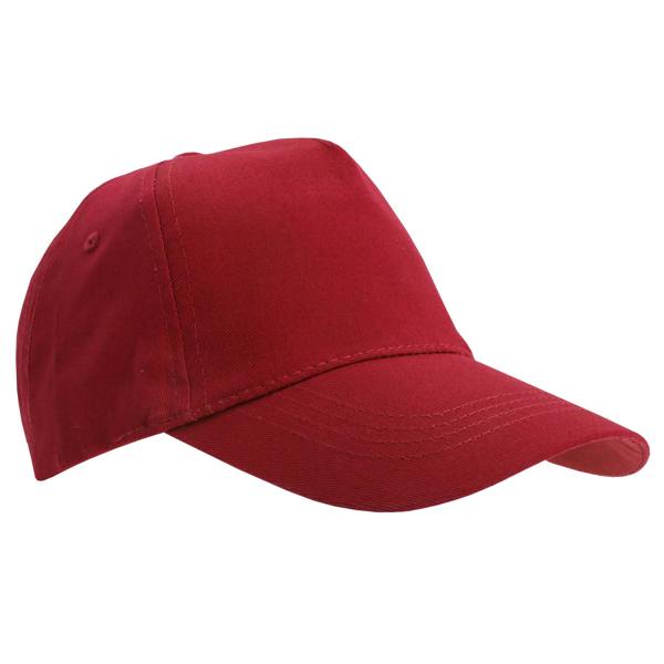 SOLS Unisex Buzz 5 Panel Baseball Cap - Red