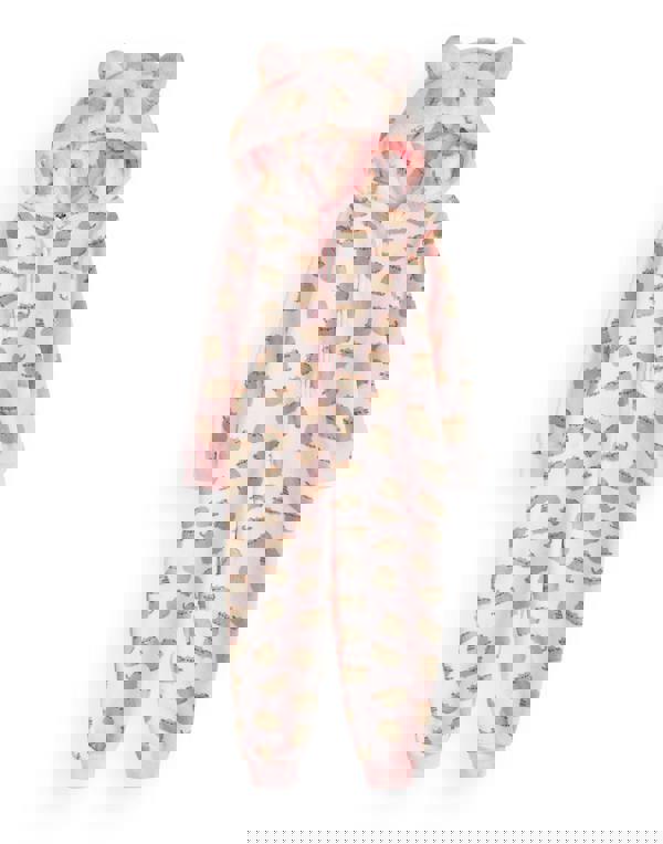 Pusheen Girls Pink All-Over Print With Novelty Ears Onesie