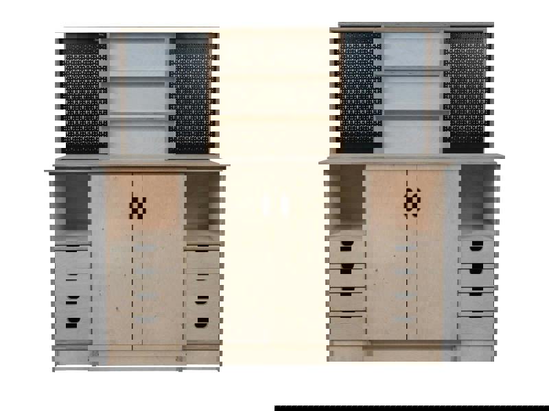 wooden cabinet workbench