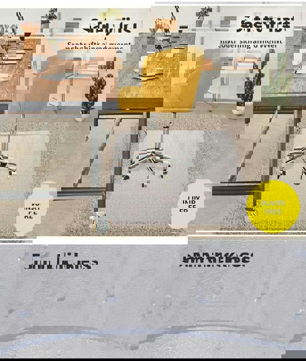 Marlow PVC Chair Mat Office Carpet Floor Protectors Non Slip Computer 120X90cm