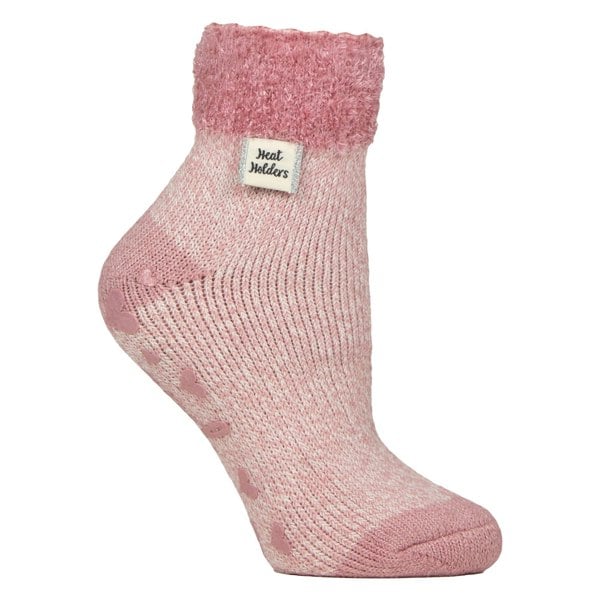 Heat Holders Ladies Cuddly Fluffy Sliper Bed Socks with Feather Top