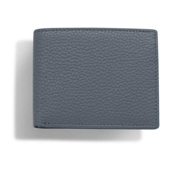 Barneys Originals Slate Grey Textured Leather Wallet with 4 Card Slots