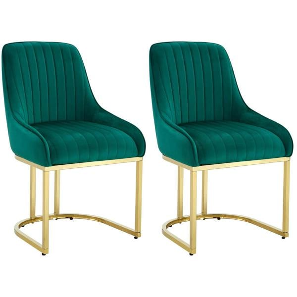 HYGRAD BUILT TO SURVIVE Luxe Velvet Dining Chairs with Gold Legs – Set of 2 | HYGRAD®