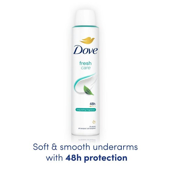 Dove Anti-Perspirant Deodorant Fresh 12x200ml, 48H Sweat Protection for Women