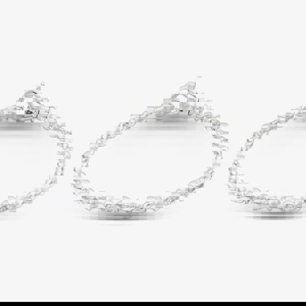 T. H. Baker Argentium Silver 7.7 Inch Fancy Ball Chain Bracelet ARG-943024-7.7