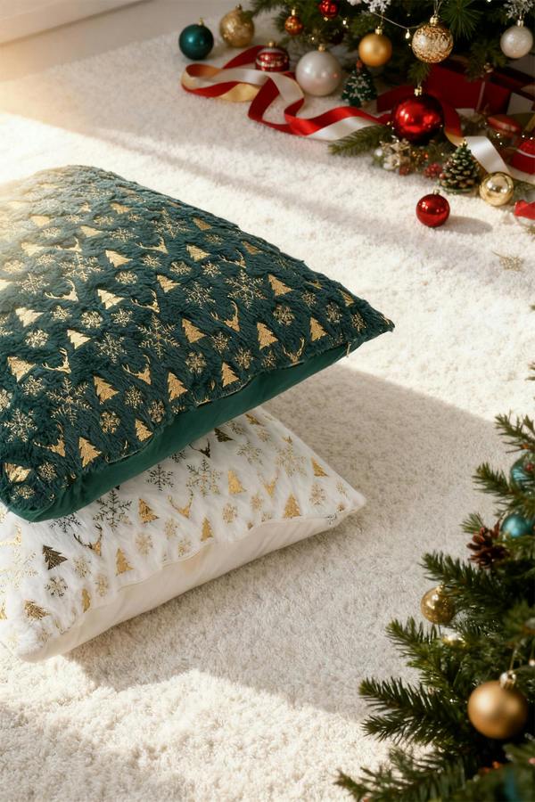 Living and Home Christmas Themed Plush Throw Pillows