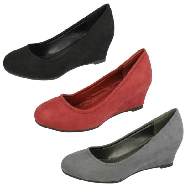 Spot On Ladies Spot On Wedge Pumps