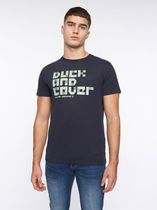 Duck and Cover Balding T-Shirt - Dark Navy