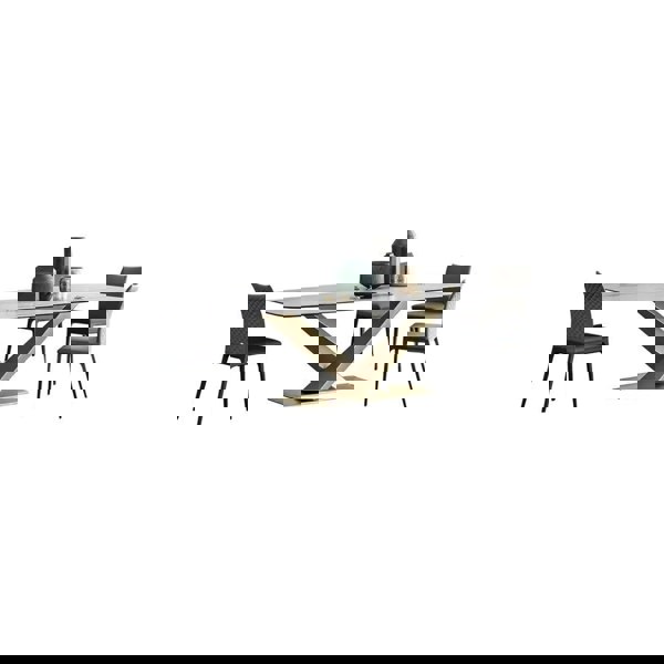 LUCI Dining Table, Marble And Gold Metal with dining table marble dining table