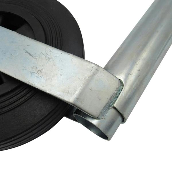 Heavy Duty Caravan Jockey Wheel 48MM (Trailer Plastic Rim Wind Up Handle)