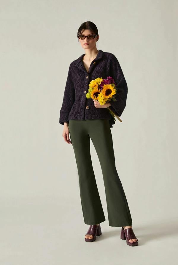 James Lakeland Khaki Bootleg Trousers
