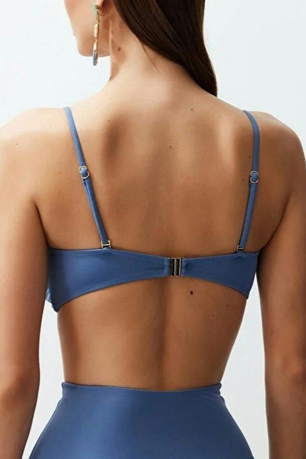 WOVCOR Strapless Covered Bikini Top with Accessories